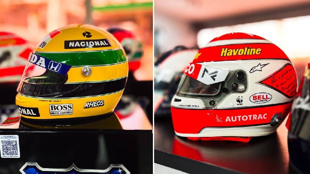 Saiba como visitar exposição no ES com capacetes de Ayrton Senna e outros pilotos consagrados